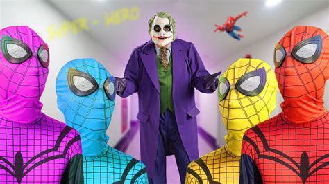 Gugu Nerf War Team Spiderman Seal X Nerf Guns Fight Crime Joker Crazy