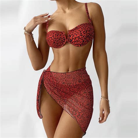 Levmjia Bikini Swimsuit For Women Plus Size Sale Women S Leopard Print