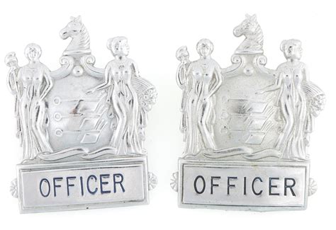 Lot Detail New Jersey Officer Cap Badges Lot Of Two