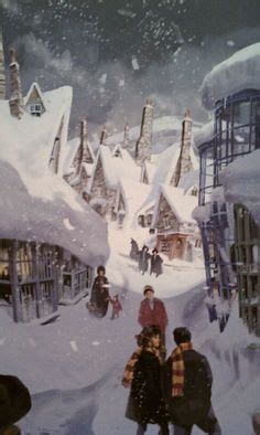 "Visit Hogsmeade - Snowy Town Travel Poster" Art Print for Sale by Nicolas Rix | Harry potter ...