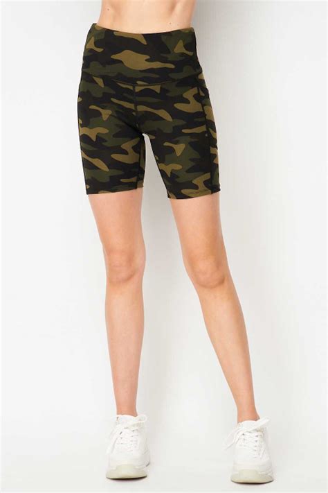 Wholesale Camouflage High Waist Sport Biker Shorts Legscomfy