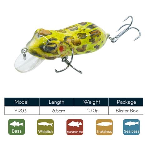 Colors Abs Frog Mm G Fishing Lure Durable Spinner Sinking Fishing