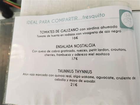 Carta de Restaurante La Yaya San Mamés de Meruelo