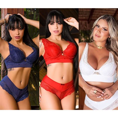 Lingerie Bojo Valentina Poliamida Calcinha Fio De Renda Sexy Luxo Premium Shopee Brasil