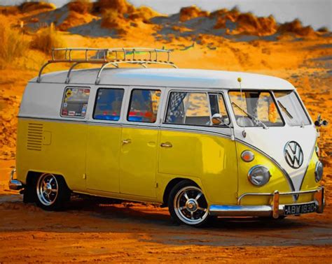 Yellow Vw Bus New Paint By Numbers Numeral Paint Kit