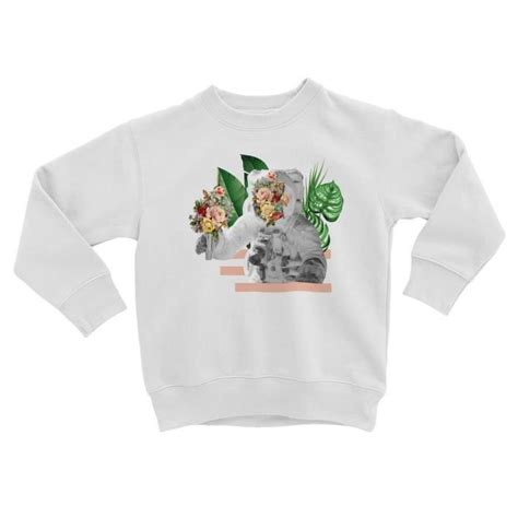 Bebeboutik Sweatshirt Enfant Astronaute en Fleur Collage Art Surréalisme