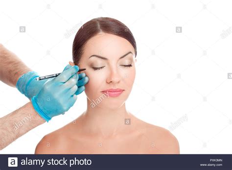 Doctor Drawing Lines On Face Hi Res Stock Photography And Images Alamy