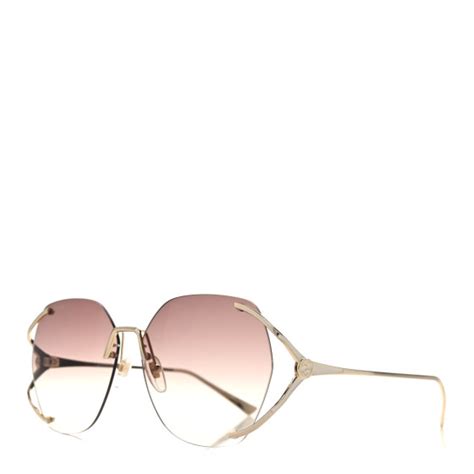 Gucci Oversized Round Frame Gg0651s Sunglasses Pink 1308999 Fashionphile