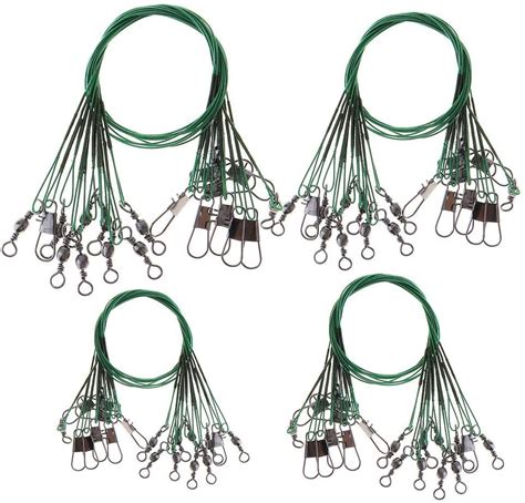 OriGlam 40pcs Fishing Wire Leaders Fishing Leaders Line, 30 LBS Test ...