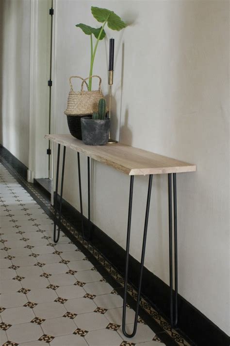 Sidetable Haltafel Hout En Metaal 100 Cm Hal54 Nl