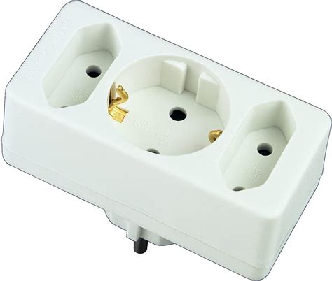 Hama Steckdosenadapter 3 Fach Zwischenstecker Adapter Schuko Euro