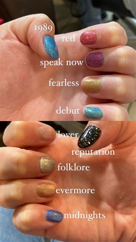 Eras Tour Nails Taylor Swift Nails Taylor Swift Makeup Concert Nails