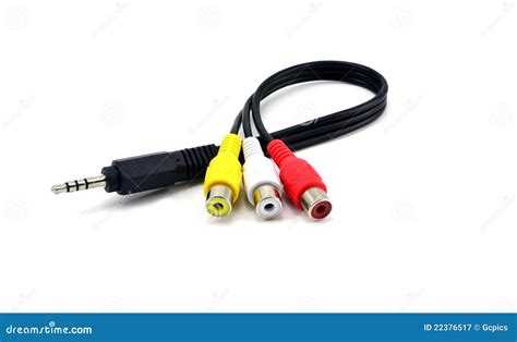 Audio Video AV Cable Adapter Royalty Free Stock Photography - Image ...