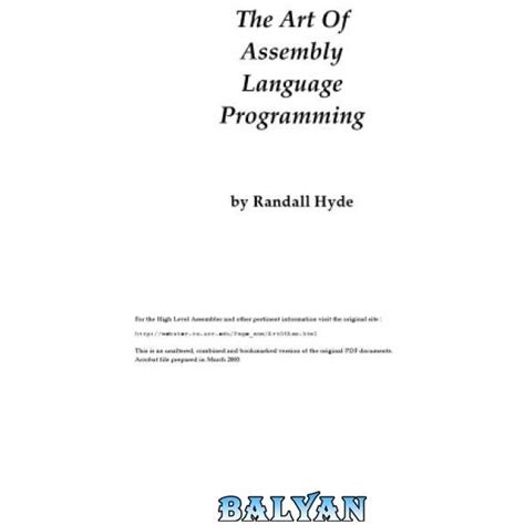 خرید و قیمت دانلود کتاب The Art Of Assembly Language Programming ا هنر