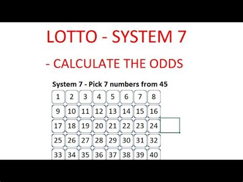 How To Calculate The Odds Of Winning Lotto With System Step By Step