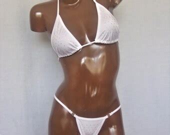 Sexy Thong Bikini Set Micro A Cup For Exotic Pole Dancer Etsy