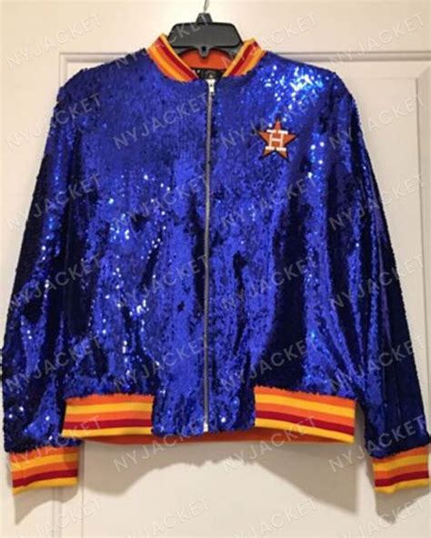 Astros Sequin Jacket Trendy Houston Jacket For Womens