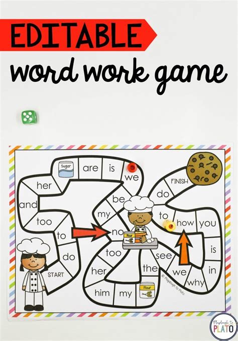 Free Editable Word Work Game: Monster Sight Word Puzzles