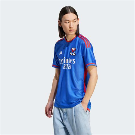 Adidas Olympique Lyonnais Away Jersey Blue Free Delivery