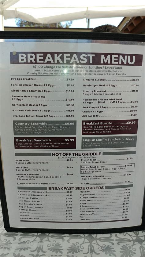 Menu At Sams Cafe Ceres