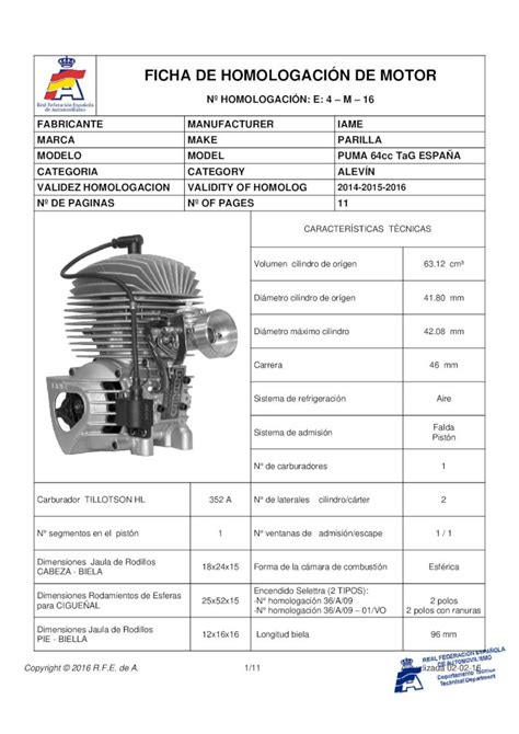 Pdf Ficha De Homologaci N De Motor Pdf File X X Longitud