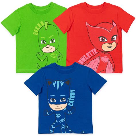 Pj Masks Catboy Owlette Gekko Toddler Boys 3 Pack T Shirts Toddler To