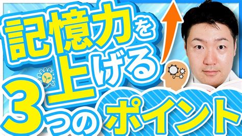 記憶の仕組みから考える、 記憶力を上げるための3つのポイント【医学博士が解説】 Youtube