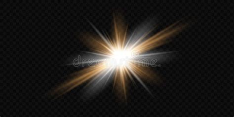 Yellow Glowing Light Explodes On A Transparent Background Sparkling