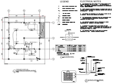 Lighting And Power Layout Detail Dwg File Cadbull