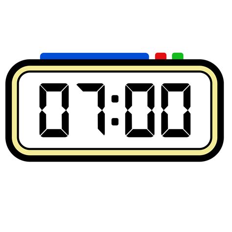 Digital Clock Time Show 7.00, Clock 24 Hours Illustration, Time Illustration 28651623 PNG