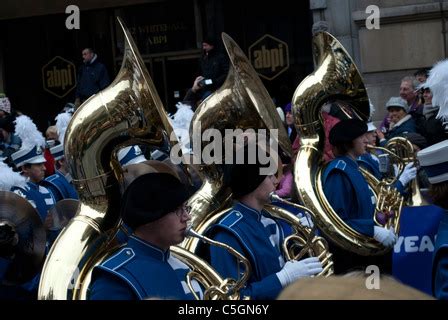 Sousaphone players in marching band Stock Photo - Alamy