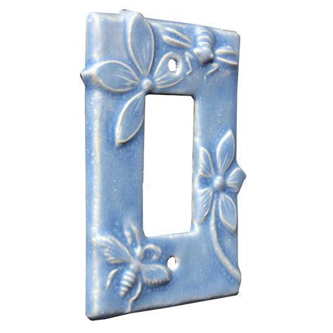 Honeybees Ceramic Art Single Rocker Gfi Outlet Light Switch Cover