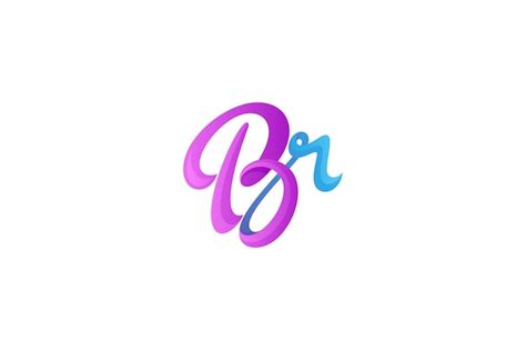 Premium Vector Logo Design Of Letters Br B And R In Handwritten