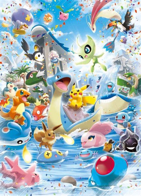 The Pokemon Movie Poster Is Shown With Many Different Characters And