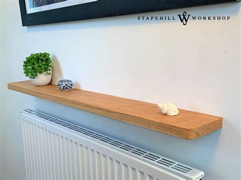 Solid Oak Floating Shelf For Radiator Hall Kitchen Living Room Etsy Uk