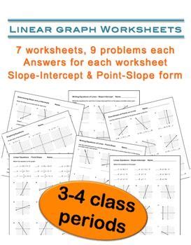 7 Linear Graph Worksheets with Answers | Graphing, Teaching math ...