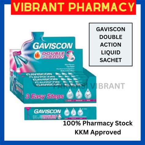 Gaviscon Double Action Liquid Sachets 10ml 1s Fast Relief