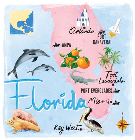 Jessopart Blog Illustrated Map Map Of Florida Florida Travel