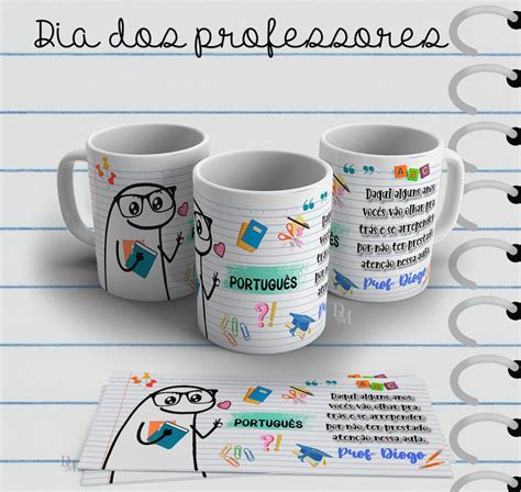 Caneca Dia Dos Professores Flork Português Elo7