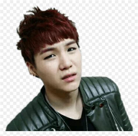 Suga Funny Derp Bangtan Yoongi Funny Suga Stickers Leather Jacket