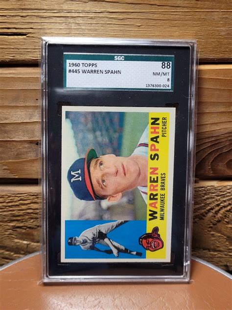 1960 Topps Warren Spahn 445 SGC 8 NM MT 88 Braves EBay