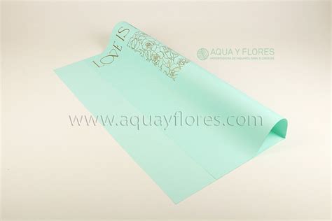 Papel Coreano Ahumado Rosas Verde Agua 20 Uds 58x58 Cm Aqua Y Flores