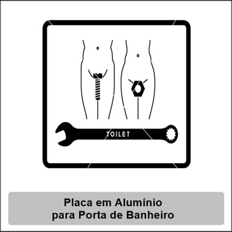 placa Decorativa em Alumínio para Porta de Banheiro Wc Elo7