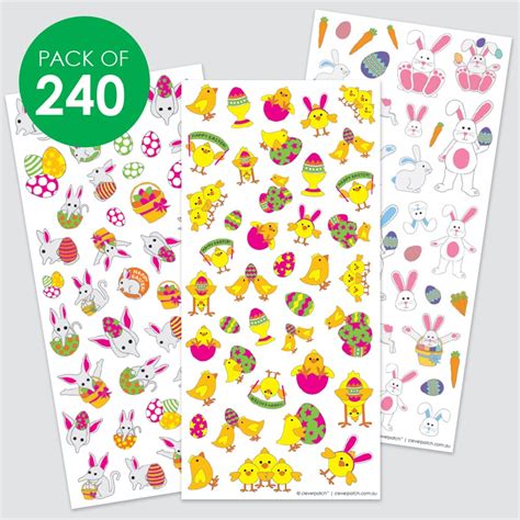 Easter Stickers - Pack of 240 | Paper & Card | CleverPatch - Art ...