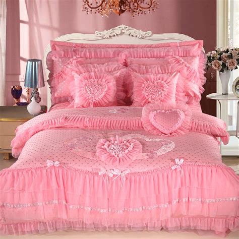 4 6 8pcs Silk Cotton Luxury Bedding Set King Queen Size Wedding T