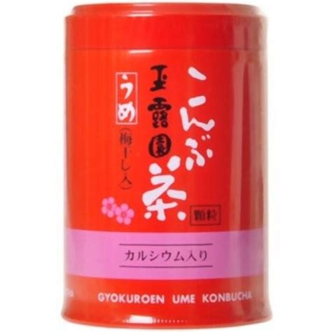 玉露園 うめこんぶ茶 梅昆布茶 40g 缶入り 顆粒 梅干し入り カルシウム入り Z020富士銘茶くぼた園 通販 Yahooショッピング