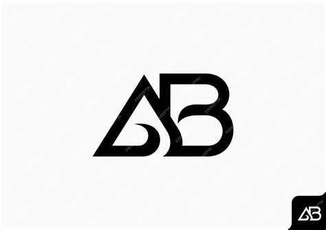 Elemento De Plantilla De Diseño De Icono De Letra Ab Logo Vector Premium