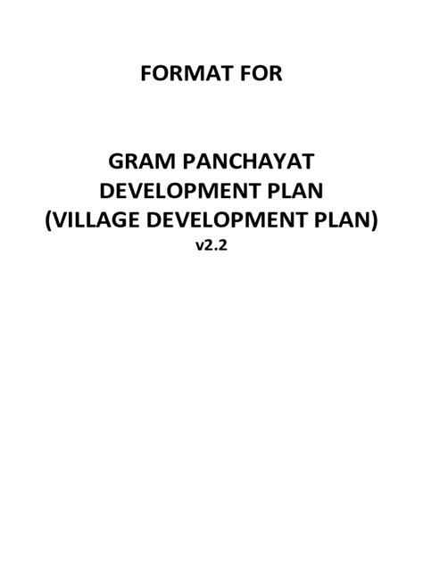 Fillable Online Guidelines for Gram Panchayat Development Plan Fax ...