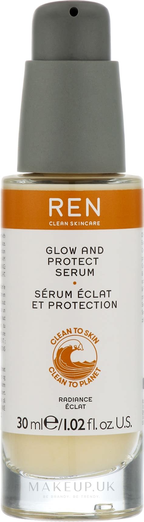 Face Serum Ren Clean Skincare Radiance Glow And Protect Serum Makeup Uk