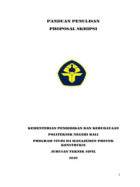 Panduan Proposal Skripsi 2020 Pdf